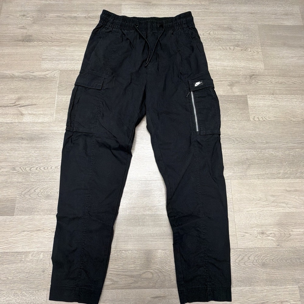 Nike Sportswear Tech Cargo Pants Mens S Black Taper Jogger Stretch BV3127-010